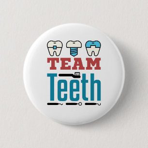 Bóton Redondo 5.08cm Dente Dental-Funcionarios Dentista de Esquadrão D