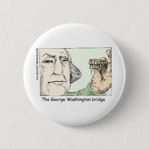 Bóton Redondo 5.08cm Dentes de George Washington Presentes Engraçados e