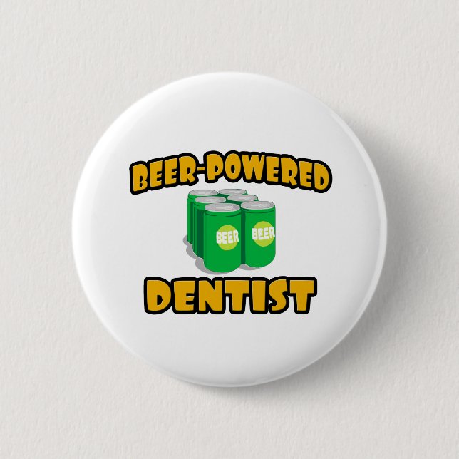 Bóton Redondo 5.08cm Dentista À Base De Cerveja (Frente)