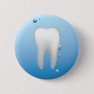 Bóton Redondo 5.08cm Dentista dental branco do escritório do dente & d