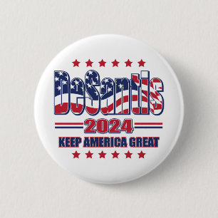 Bóton Redondo 5.08cm DeSantis-2024-Keep-America-Excelente