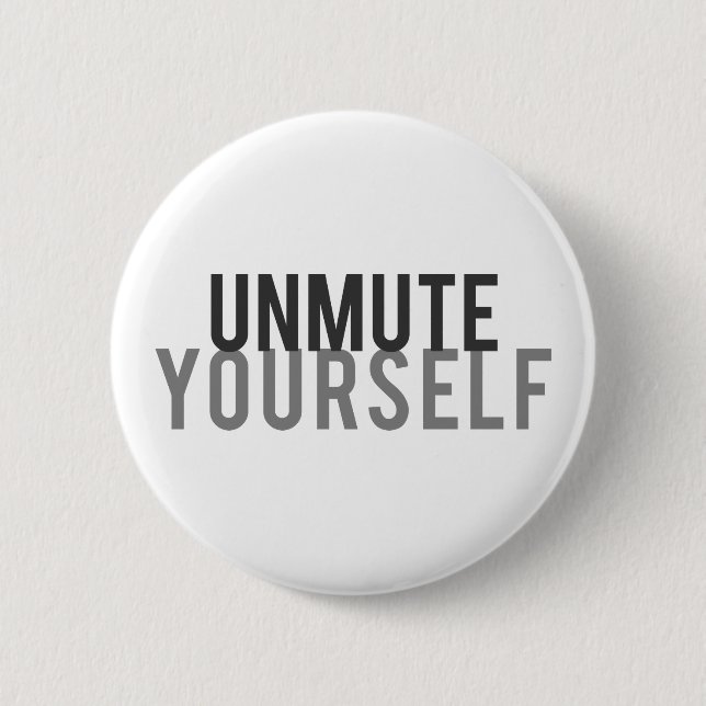 Bóton Redondo 5.08cm Desativar o som de seu zoom engraçado Chame de vir (Frente)