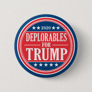 Bóton Redondo 5.08cm Descartáveis para Donald Trump e Mike Pence 2020