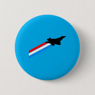 Bóton Redondo 5.08cm Desempenho do Avião de Combate F-22 Raptor