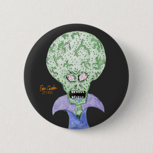Bóton Redondo 5.08cm Desenho animado de ficção científica de alienígena