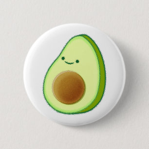 Bóton Redondo 5.08cm Desenho Avocado Bonito