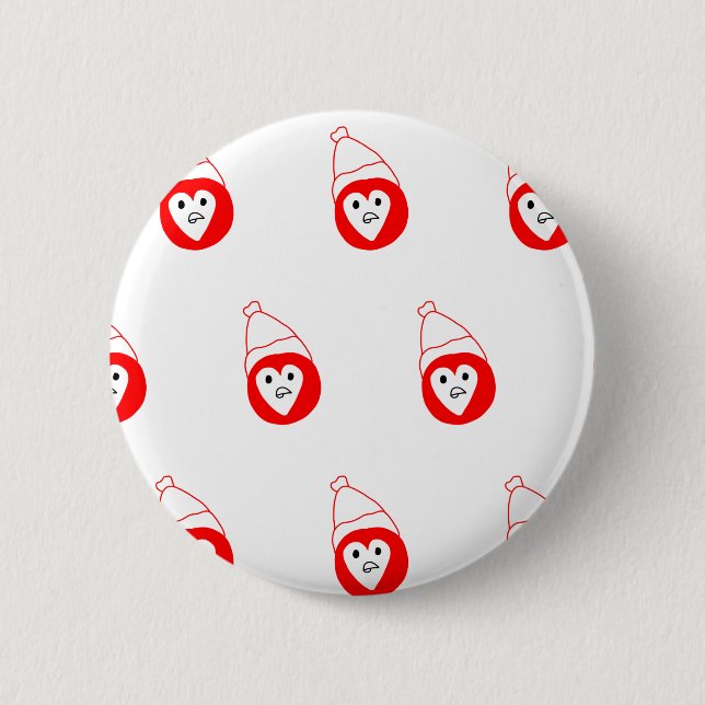 Bóton Redondo 5.08cm desenho de joker branco vermelho com café design d (Frente)