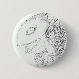 Bóton Redondo 5.08cm desenho de lagarto monstro