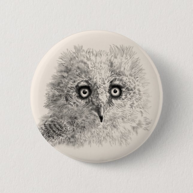 Bóton Redondo 5.08cm Desenho de Owlet excelente Corado (Frente)