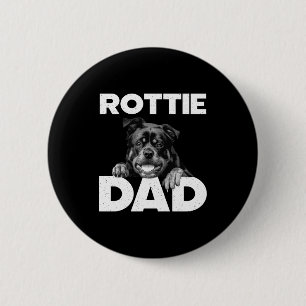 Bóton Redondo 5.08cm desenho de Rottweiler para homens pai rottie Rottw