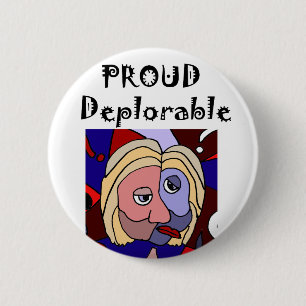 Bóton Redondo 5.08cm Desenhos animados políticos deploráveis orgulhos