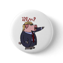 Desenhos animados políticos do porco engraçado de