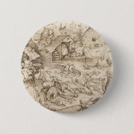 Bóton Redondo 5.08cm Desidia (Lama) por Pieter Bruegel, o Velho