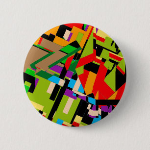 Bóton Redondo 5.08cm Design abstrato brilhante