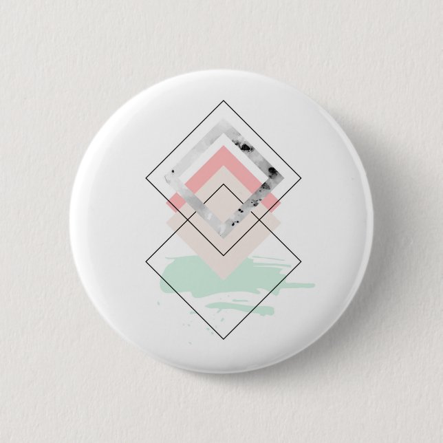 Bóton Redondo 5.08cm Design abstrato geométrico (Frente)