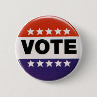 Design branco & azul vermelho do voto