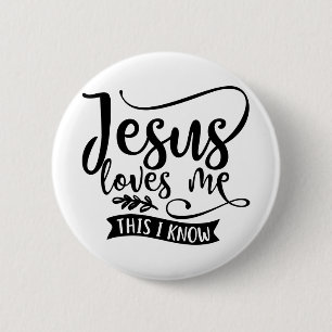 Bóton Redondo 5.08cm Design cristão Jesus me ama
