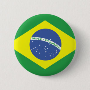 Bóton Redondo 5.08cm Design da bandeira de Brasil