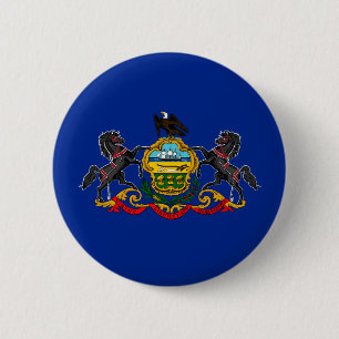 Bóton Redondo 5.08cm Design da bandeira do estado de Pensilvânia