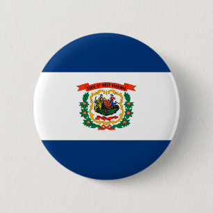 Bóton Redondo 5.08cm Design da bandeira do estado de West Virginia