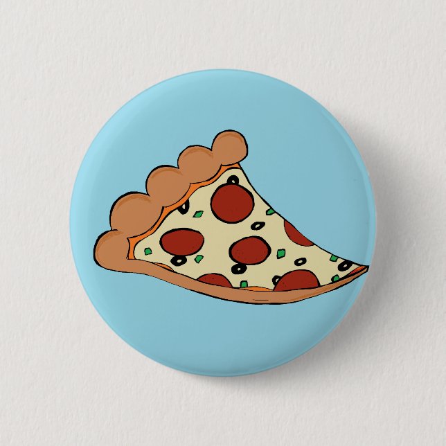 Bóton Redondo 5.08cm Design da pizza (Frente)