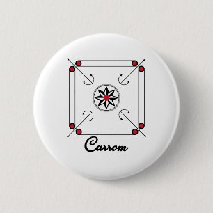 Bóton Redondo 5.08cm design de caça retrô indiano do Conselho Carrom