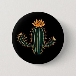 Bóton Redondo 5.08cm Design de Cactus Fofo - Botão Padrão