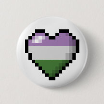 Design de Coração de Pixel Grande no Sinalizador d