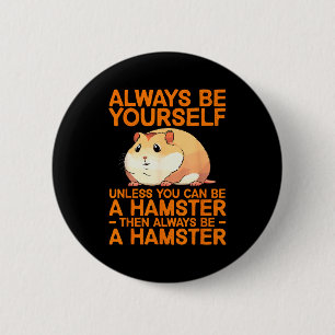 Bóton Redondo 5.08cm Design de hamster fofo para homens mulheres crianç