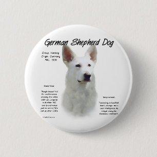 Bóton Redondo 5.08cm Design de Histórico do Cachorro german shepherd (w