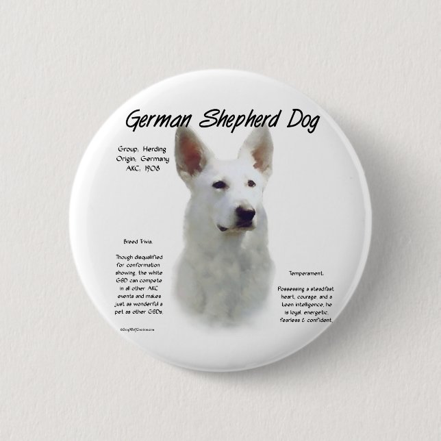 Bóton Redondo 5.08cm Design de Histórico do Cachorro german shepherd (w (Frente)