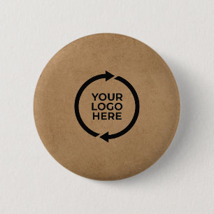 Bóton Redondo 5.08cm Design de Identidade Corporativa Moderna Kraft Rús