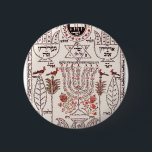 Bóton Redondo 5.08cm Design de Kabbalah<br><div class="desc">Ilustração antiga e misteriosa de Kabbalah,  de DoverPictura. Encontre a imagem original em http://doverpictura.com/collection/0486991636</div>