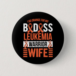 Bóton Redondo 5.08cm Design de Leucemia Aml Masculino Para Um Marido De