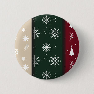 Bóton Redondo 5.08cm Design de Natal e Ano Novo