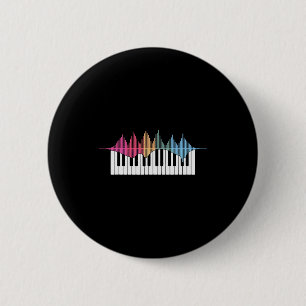 Bóton Redondo 5.08cm Design de Piano Engraçado para Homens Mulheres Cri