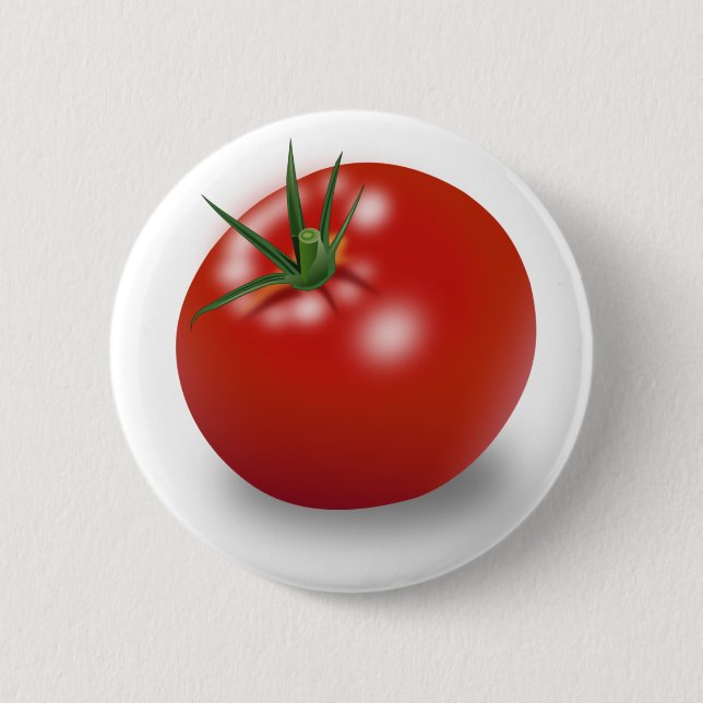 Bóton Redondo 5.08cm Design de tomate vermelho (Frente)