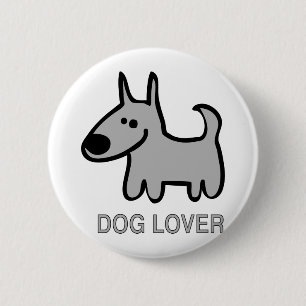 Bóton Redondo 5.08cm Design do amante do cão!