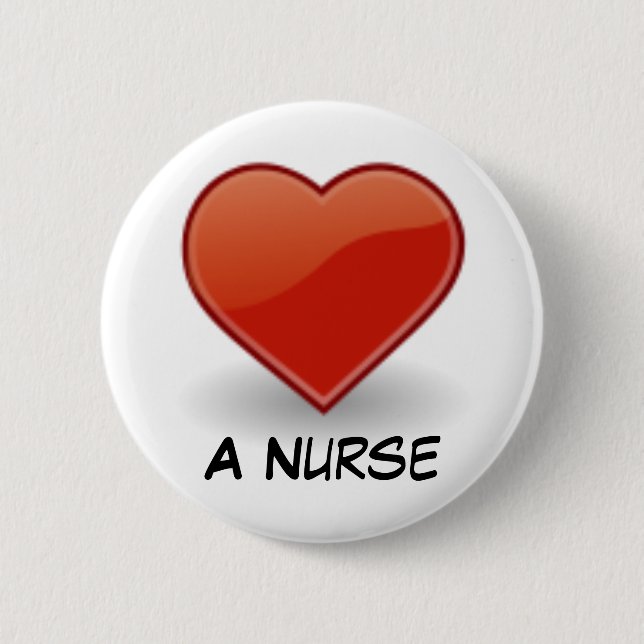 Bóton Redondo 5.08cm Design do coração (Frente)