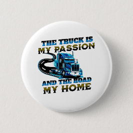 Bóton Redondo 5.08cm Design do driver doméstico de paixão de caminhões