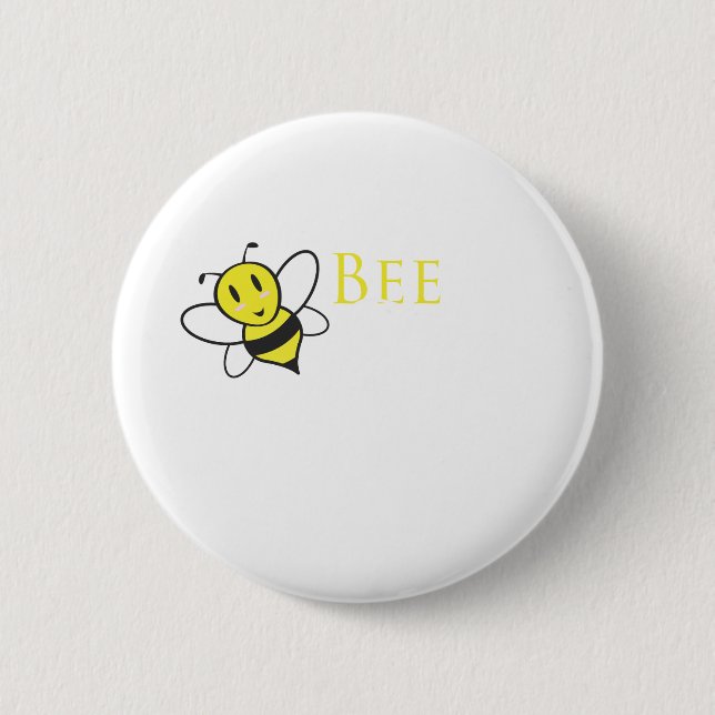 Bóton Redondo 5.08cm Design inspirado livre da abelha (Frente)