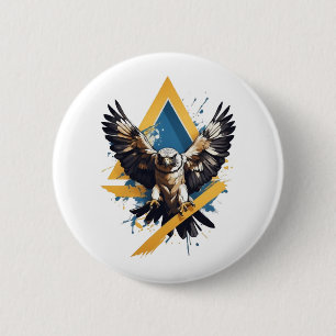 Bóton Redondo 5.08cm Design Maiestosa Animal Eagle 2024