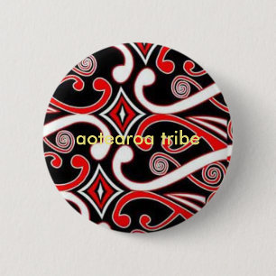 Bóton Redondo 5.08cm design maori do tribo do aotearoa