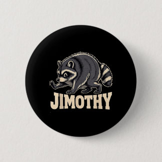 Bóton Redondo 5.08cm Design Retro dos Anos 80 Jimothy Raccoon