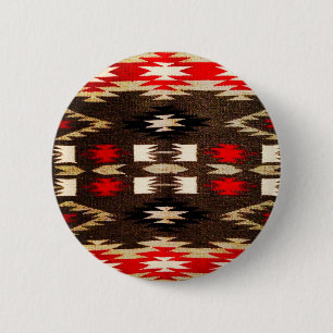 Bóton Redondo 5.08cm Design tribal americano nativo