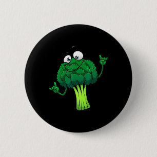 Bóton Redondo 5.08cm Designs Engraçados De Broccoli Para Homens Vegetai