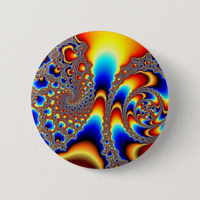 Bóton Redondo 5.08cm Deslizando - Arte Fractal (Frente)