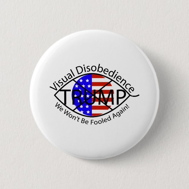 Bóton Redondo 5.08cm Desobediência Visual Não Seremos Enganados Novamen (Frente)