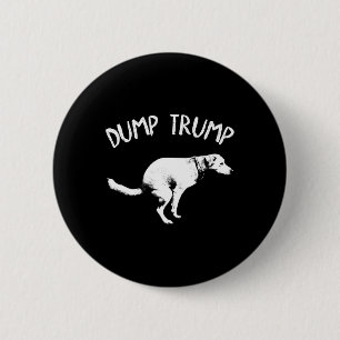 Bóton Redondo 5.08cm Despejar Trump Cachorro Defecando Para Homens Mulh
