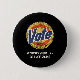 Bóton Redondo 5.08cm Detergente para lavar voto anti-trump engraçado vi